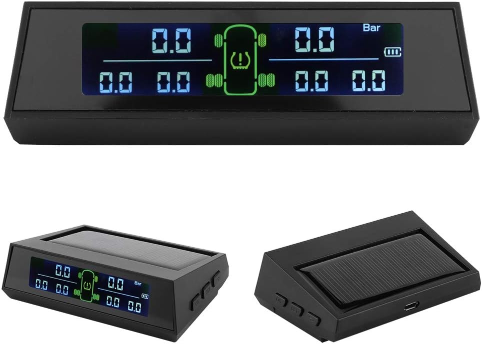 Solar Powered TPMS Tire Pressure Monitor System with LCD 6 External Sensor Pack of 2 X918843