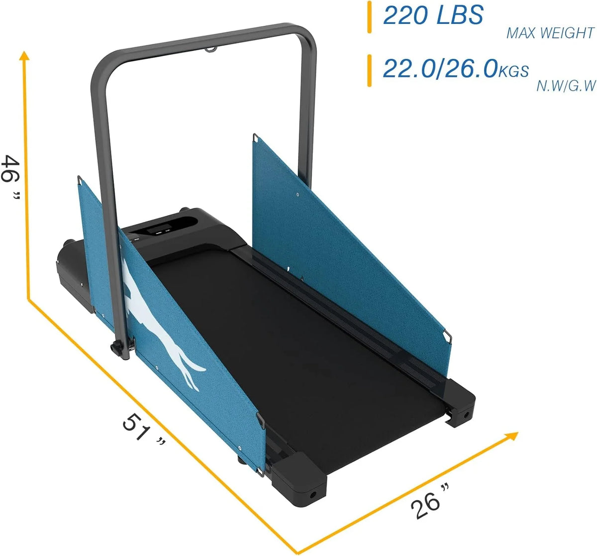 Folding Dog Treadmill 220lbs Weight Capacity R26640