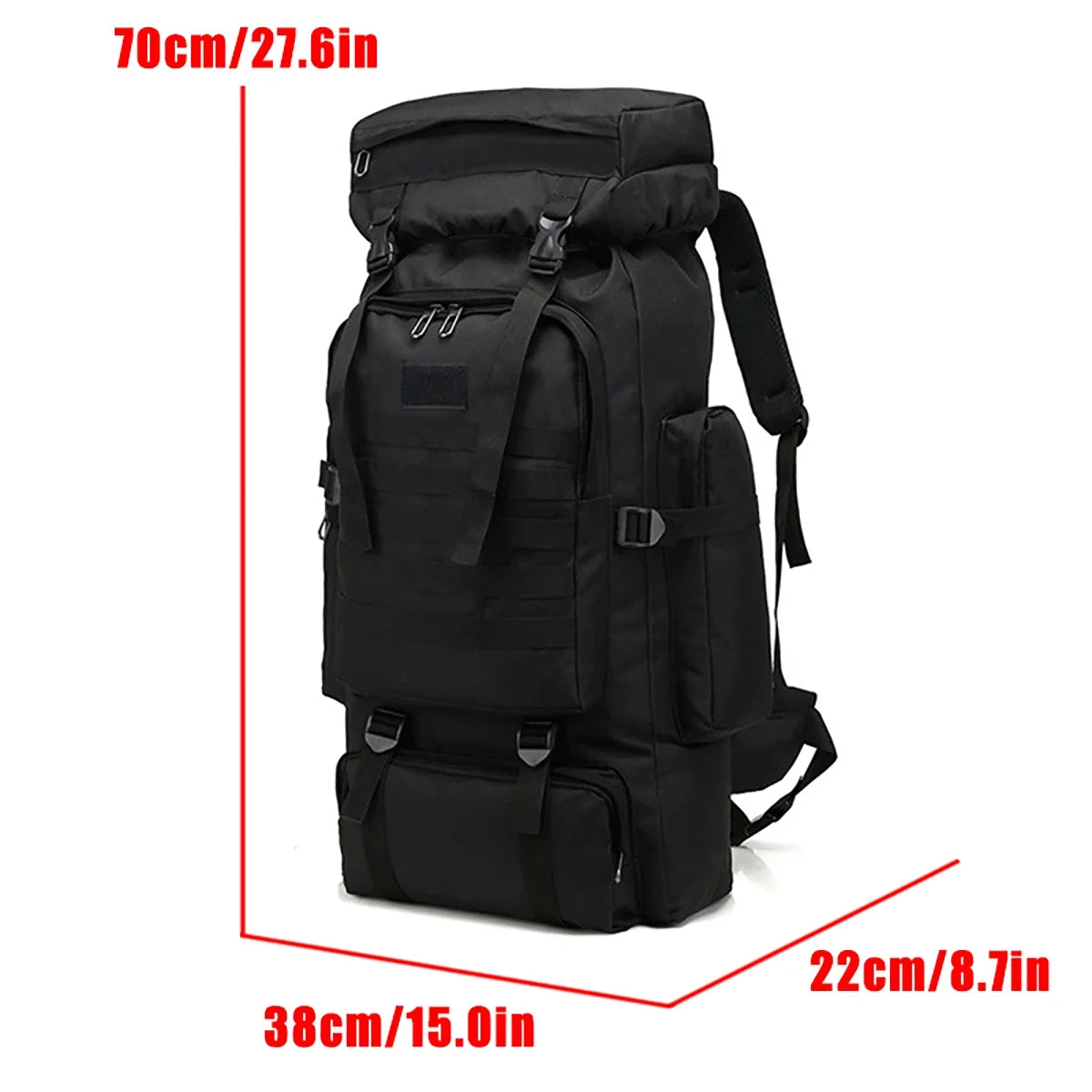 80L Waterproof Hiking Backpack H357