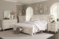 Queen Size 6pc Storage Bed Dresser Mirror White H281036