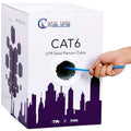 Cat6 Plenum 1000ft UTP Solid Bulk 550MHz Ethernet Cable Blue G60423