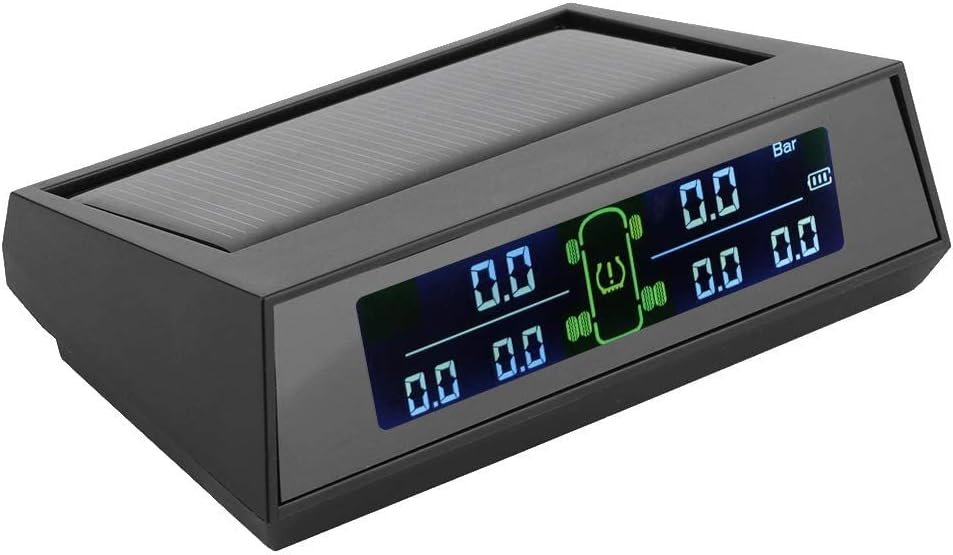 Solar Powered TPMS Tire Pressure Monitor System with LCD 6 External Sensor Pack of 2 X918843