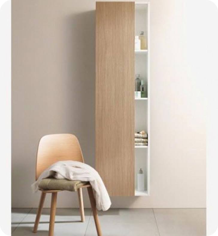 Bi-Color Natural Walnut Tall Cabinet E3577