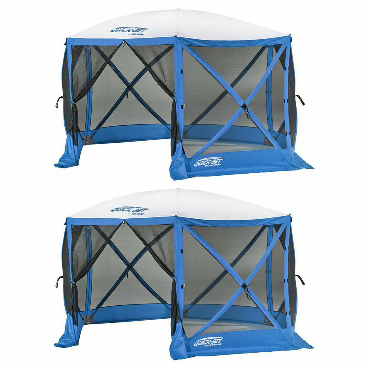 Blue/White Pop Up Canopy Tailgate Tent (2-Pack) V614146