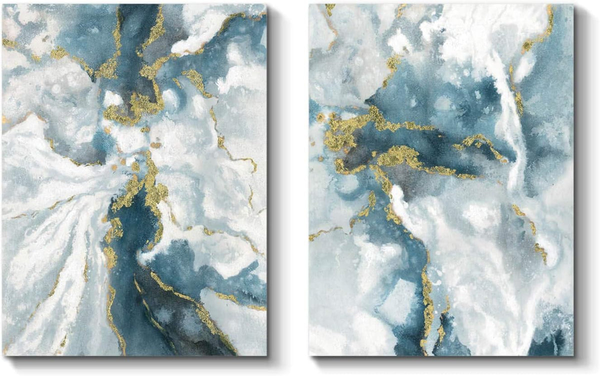 Abstract Wall Art Canvas Framed Picture Painting, 24''W x 36''H x 2 PCS Z559439