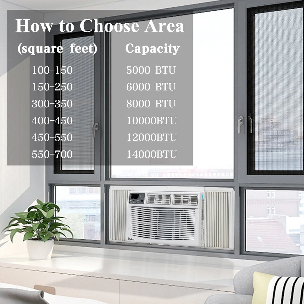 8000BTU Window Air Conditioner with Remote Control H832543