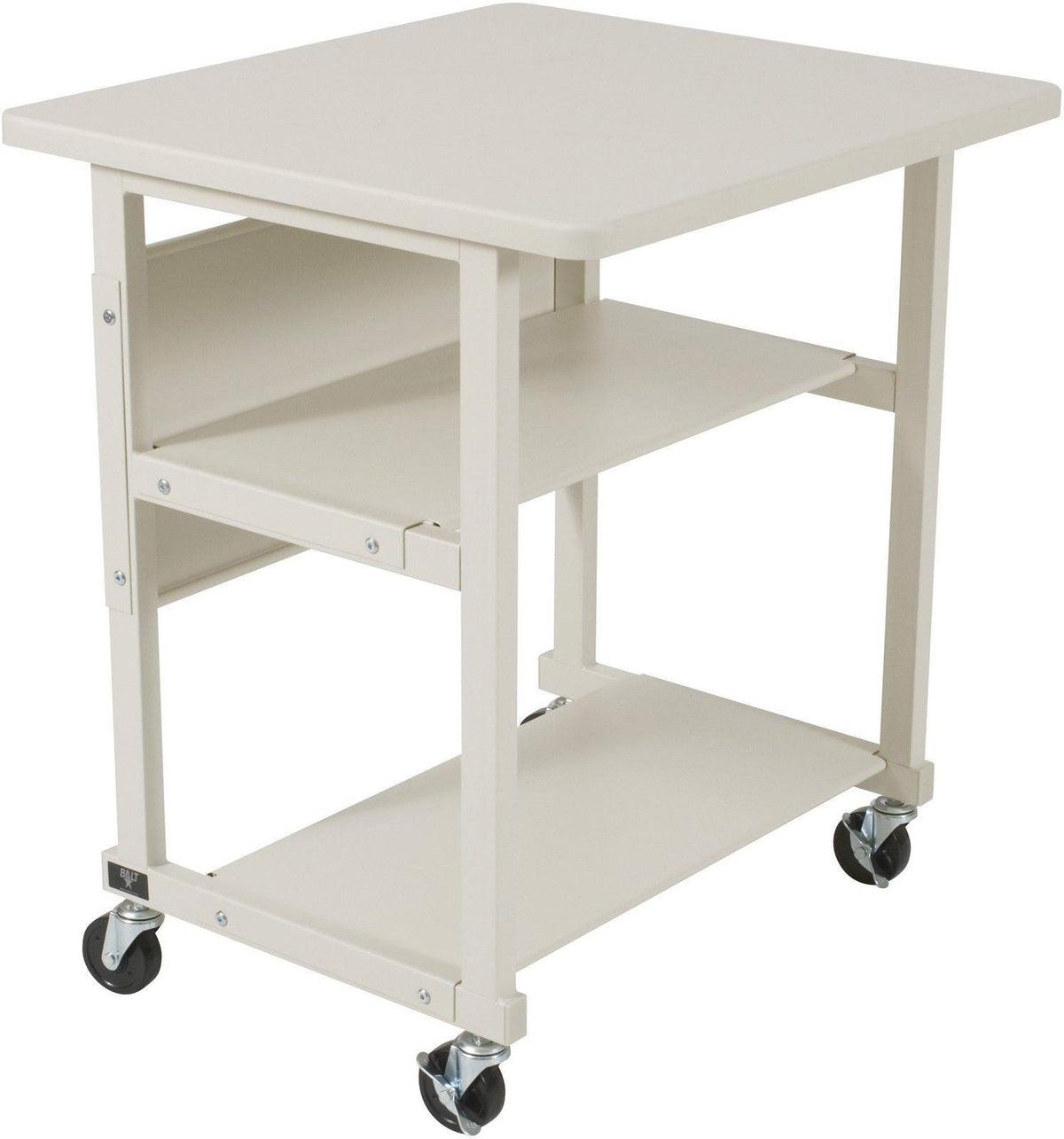 Heavy-Duty Mobile Printer Stand with 3 Shelves Gray N15103