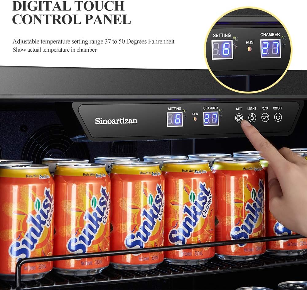 24 Inch 110 Cans Built-in Beverage Cooler Refrigerator Z966673