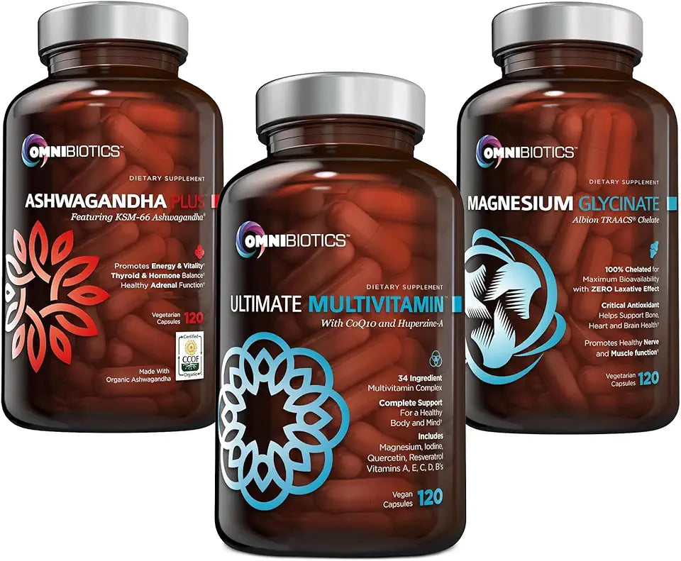 Daily Multivitamin + Magnesium Glycinate + Ashwagandha Root Supplement X64421