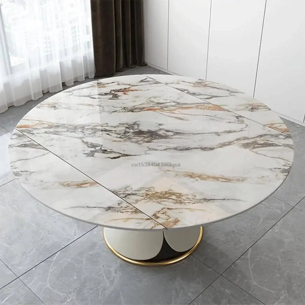 Round Marble Dining Table Set 6 Chairs S66133