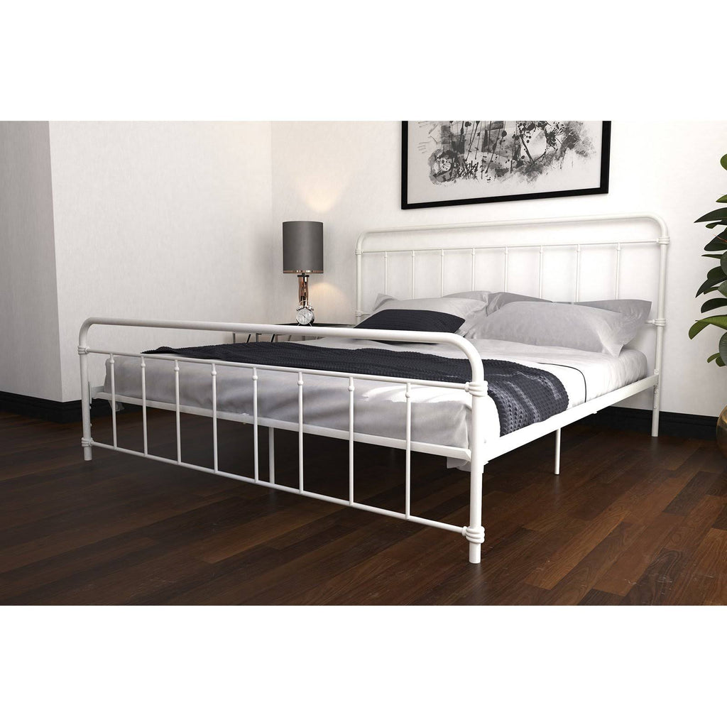 White Queen Metal Bed K6648