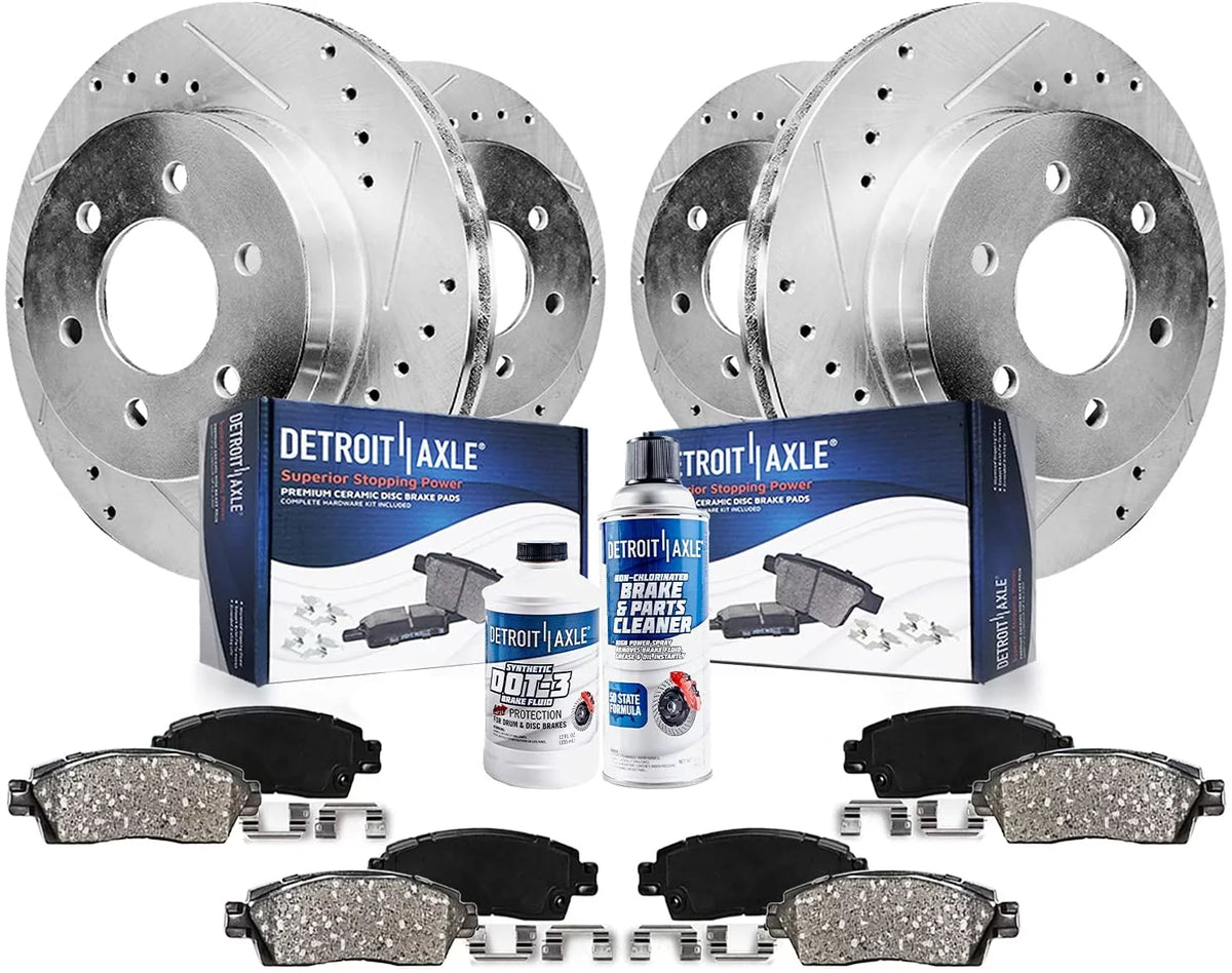 Drilled Slotted Brake Kit Ceramic Brake Pads U9099