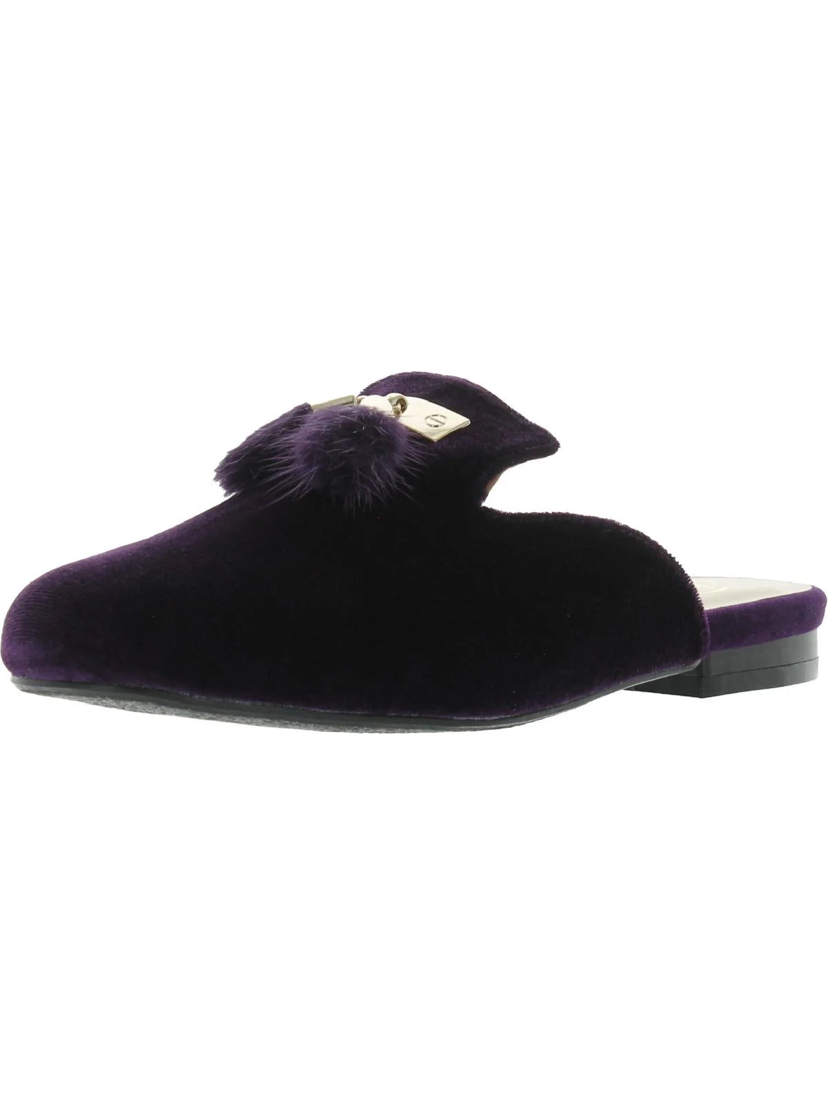 Velvet Slip On Mules L698