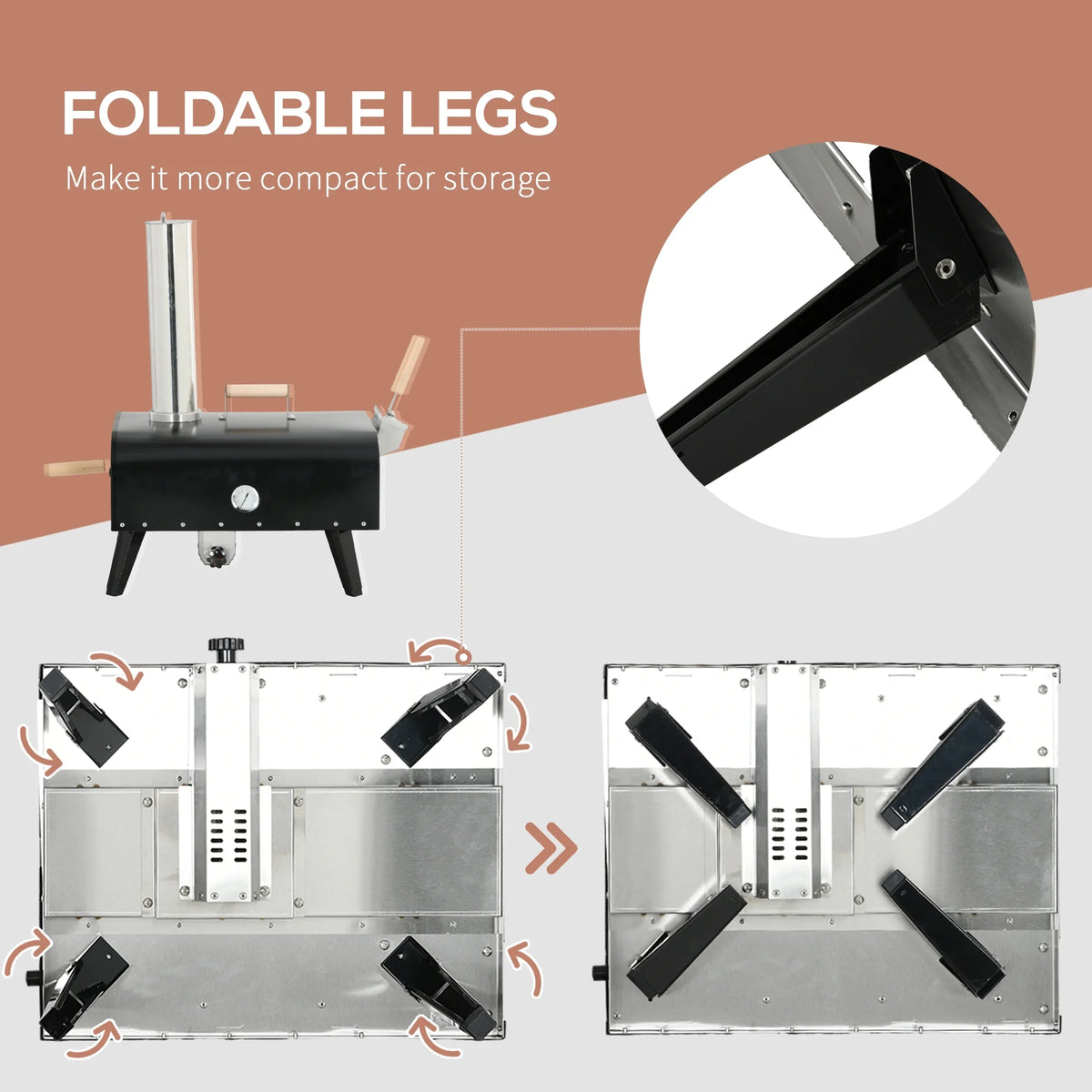 Outdoor Pizza Oven with Rotating Stone Z9272