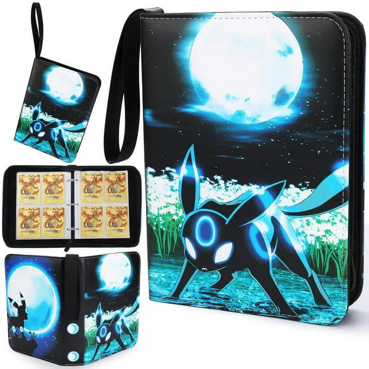 Card Binder 9-Pocket Album with Sleeves for 400 TCG Trading Cards F3180
