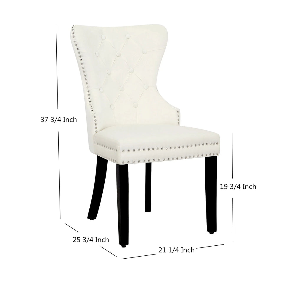 Orange Velvet Dining Chairs Set of 2 D6947