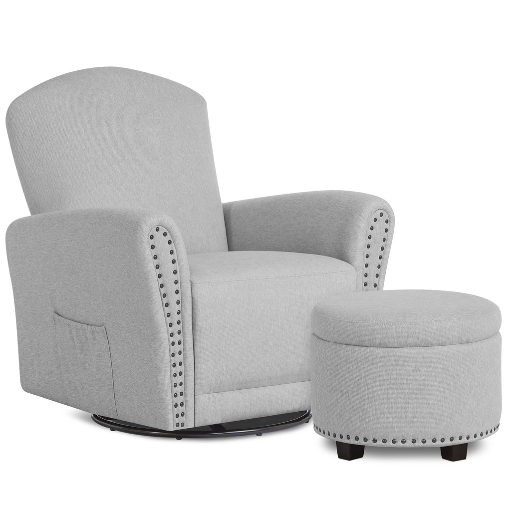 Swivel Glider with Ottoman T183