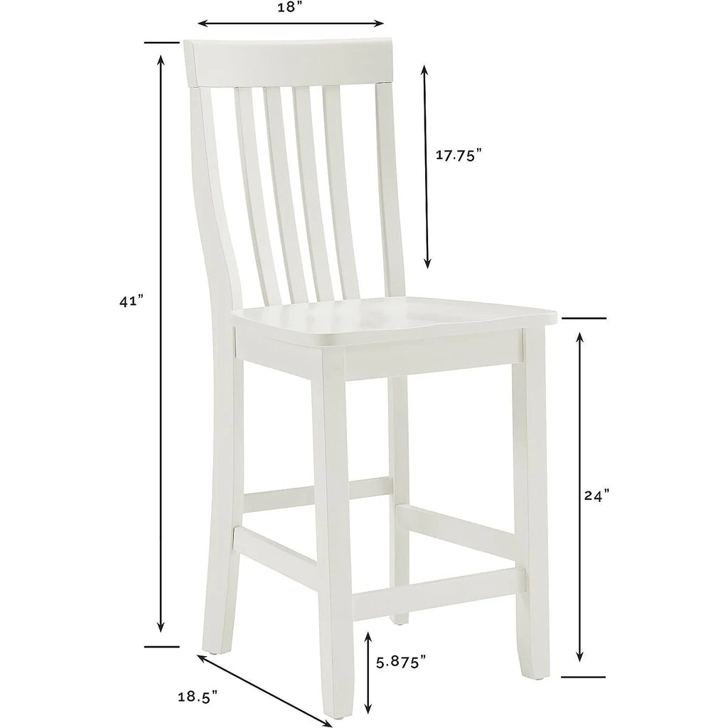 White 2Pc Counter Stool Set S27830
