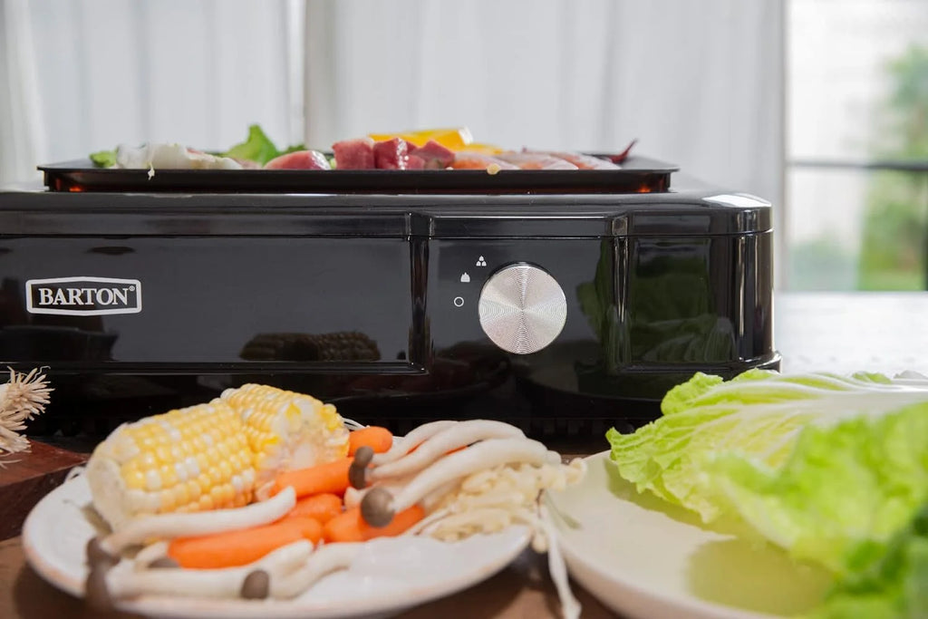 Electric Smokeless Indoor Infrared BBQ Grill with Non-Stick Grate and Drip Tray, Black P188800