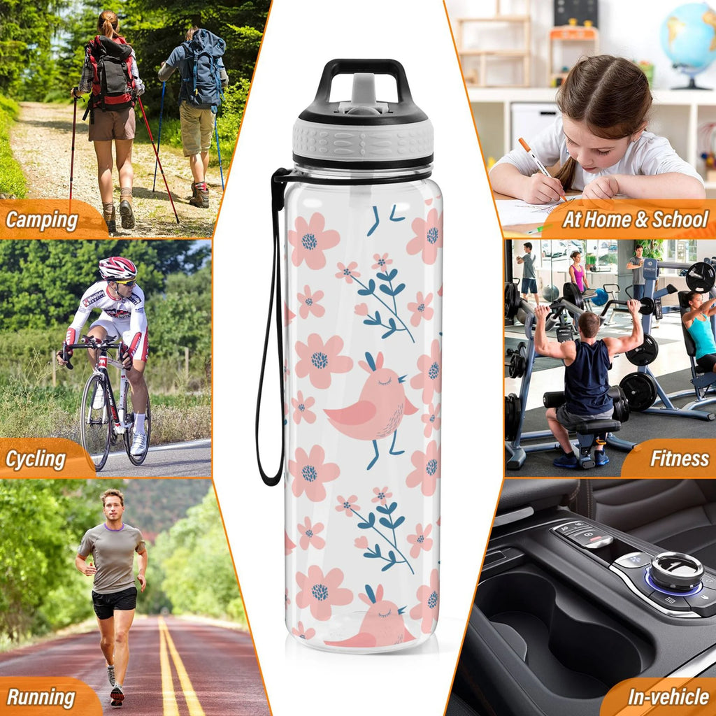 32oz Tritan Leakproof Water Bottle with Straw V356873