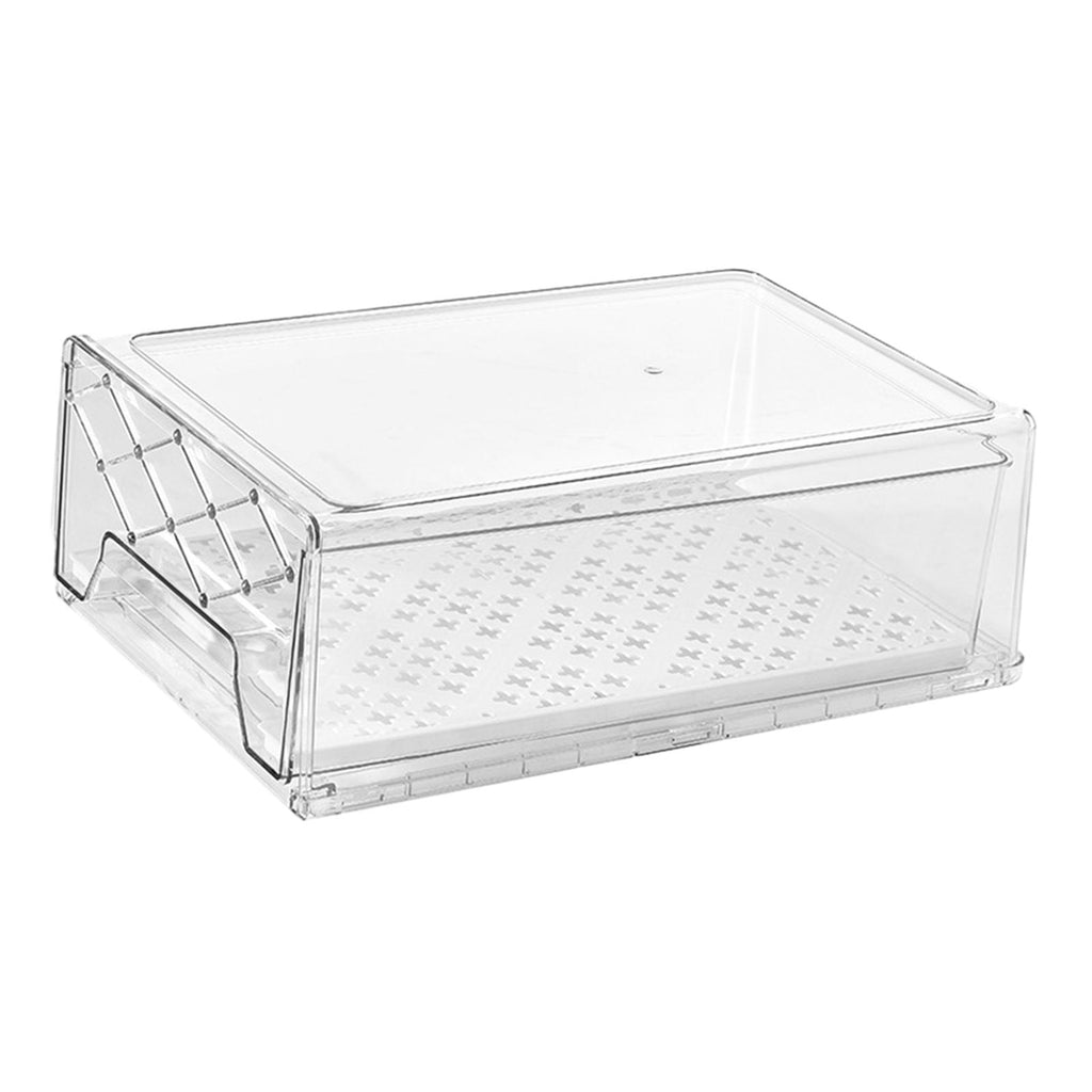 Clear Refrigerator Organizer with Removable Drain Tray B96743
