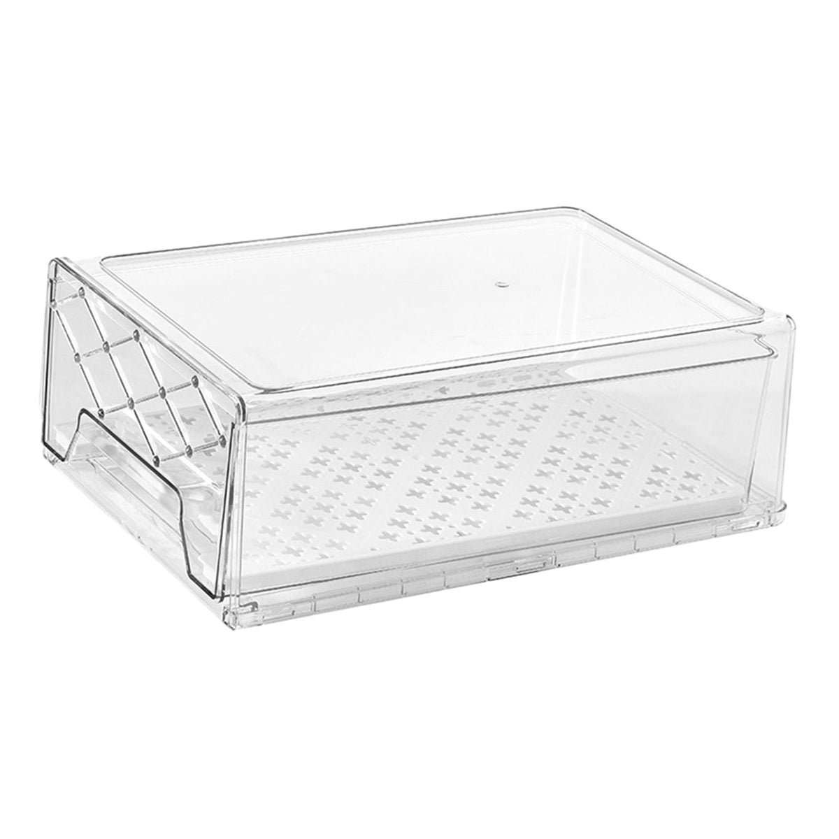 Clear Refrigerator Organizer with Removable Drain Tray B96743