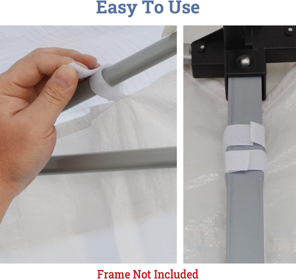 Tent Side Panel Replacement for Folding Canopy Gazebo Marquee (2 Pcs with Window, 1 Pc without Window, White) J74289