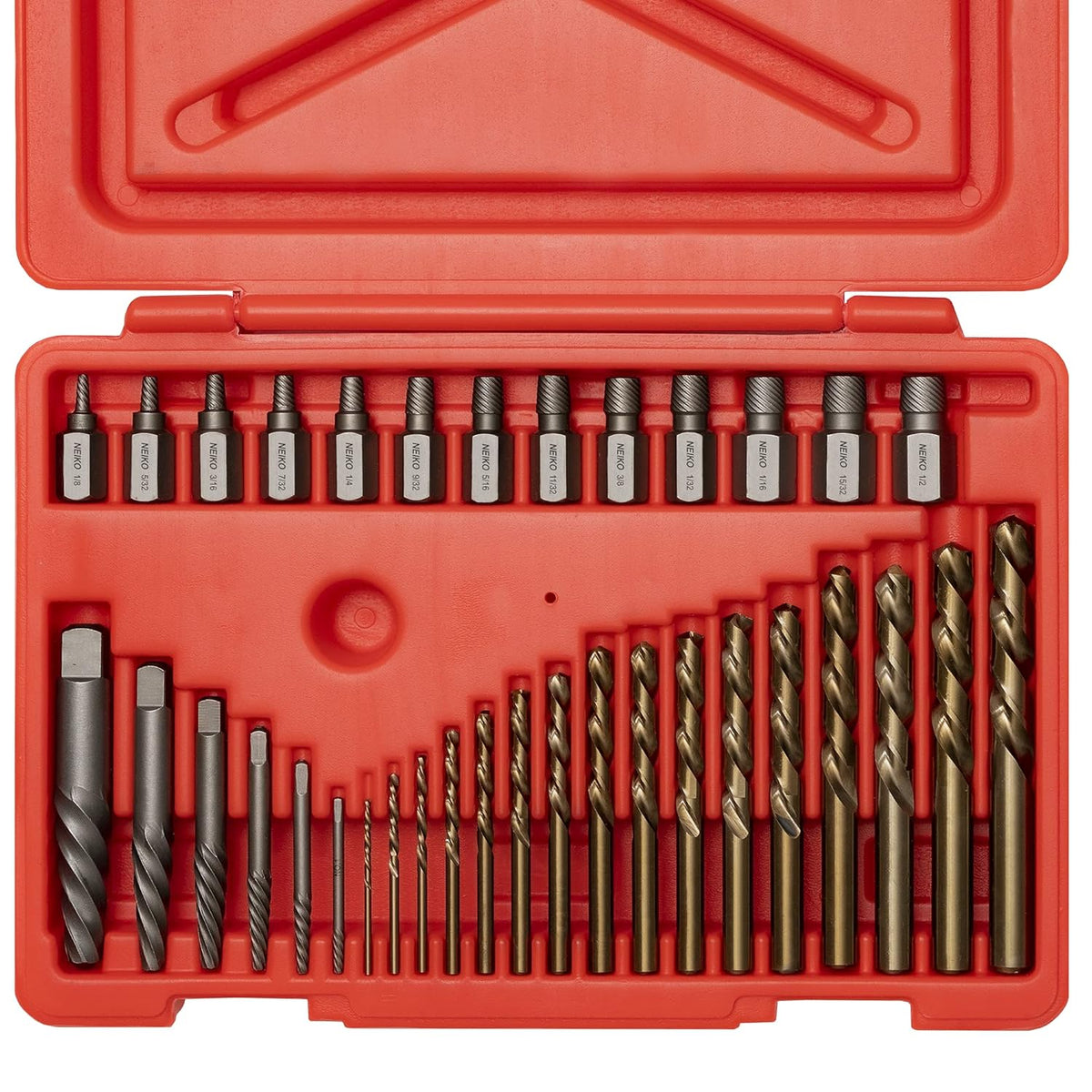 35 Pieces Screw Extractor Set with Left Hand Drill Bits B901