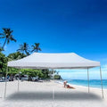 10 ft. W x 20 ft. D Steel Party Tent Canopy White N685