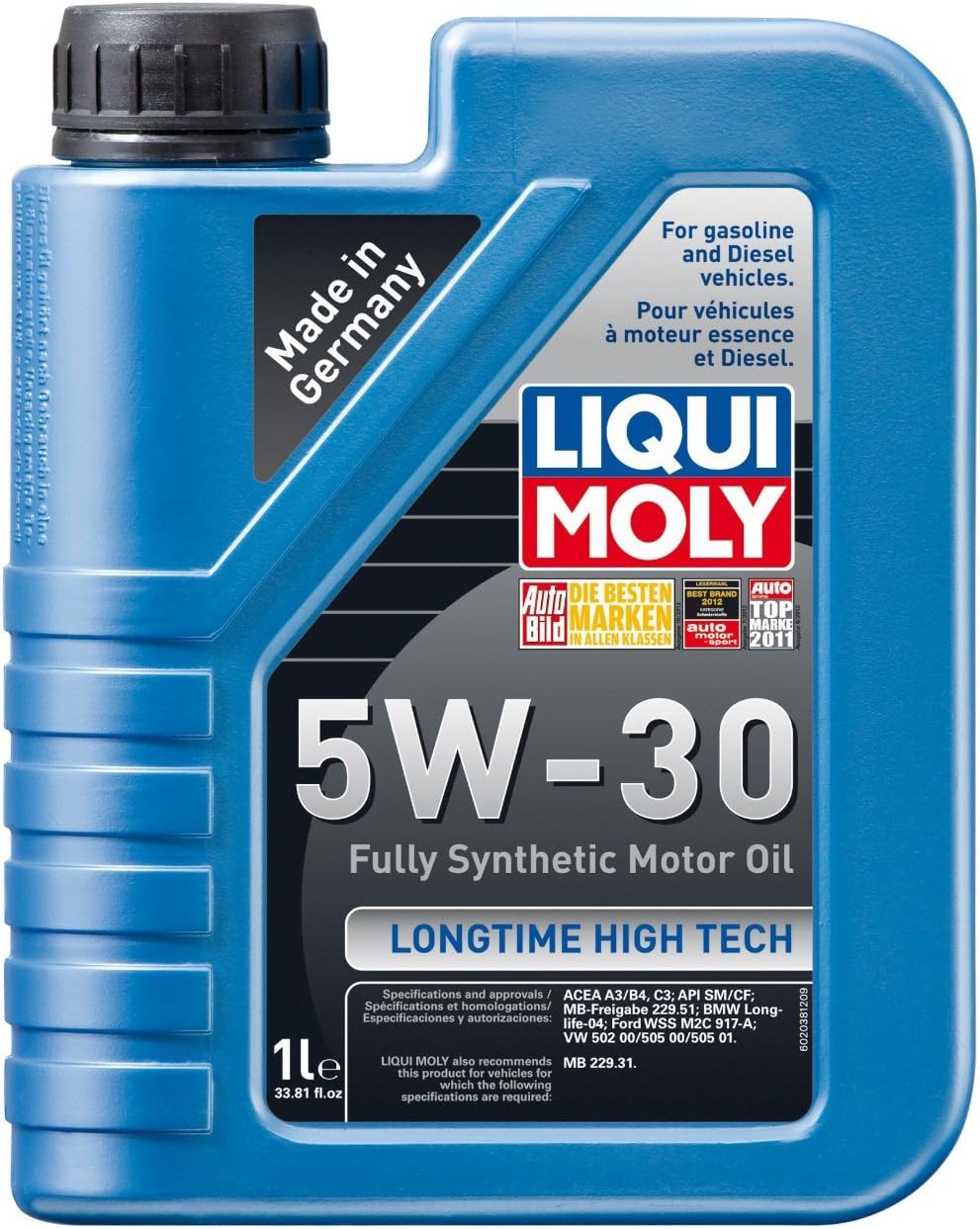 5W-30 Synthetic Motor Oil 5 Liter Pack of 2 F2233