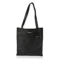 Black Calfskin Flat Shopping Tote G5830