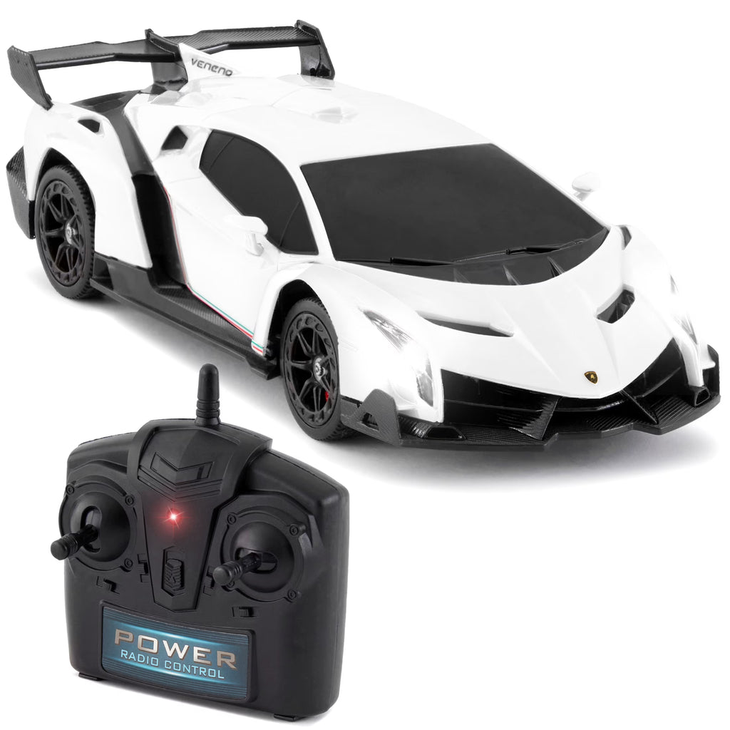 White RC Lamborghini Veneno Sport Racing Car with 2.4GHz Remote Control H40840