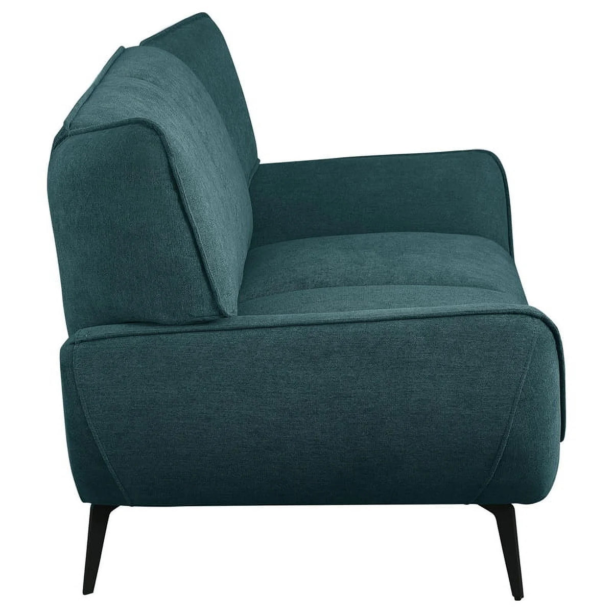 Teal Fabric Upholstered Wing Back Loveseat Z7846