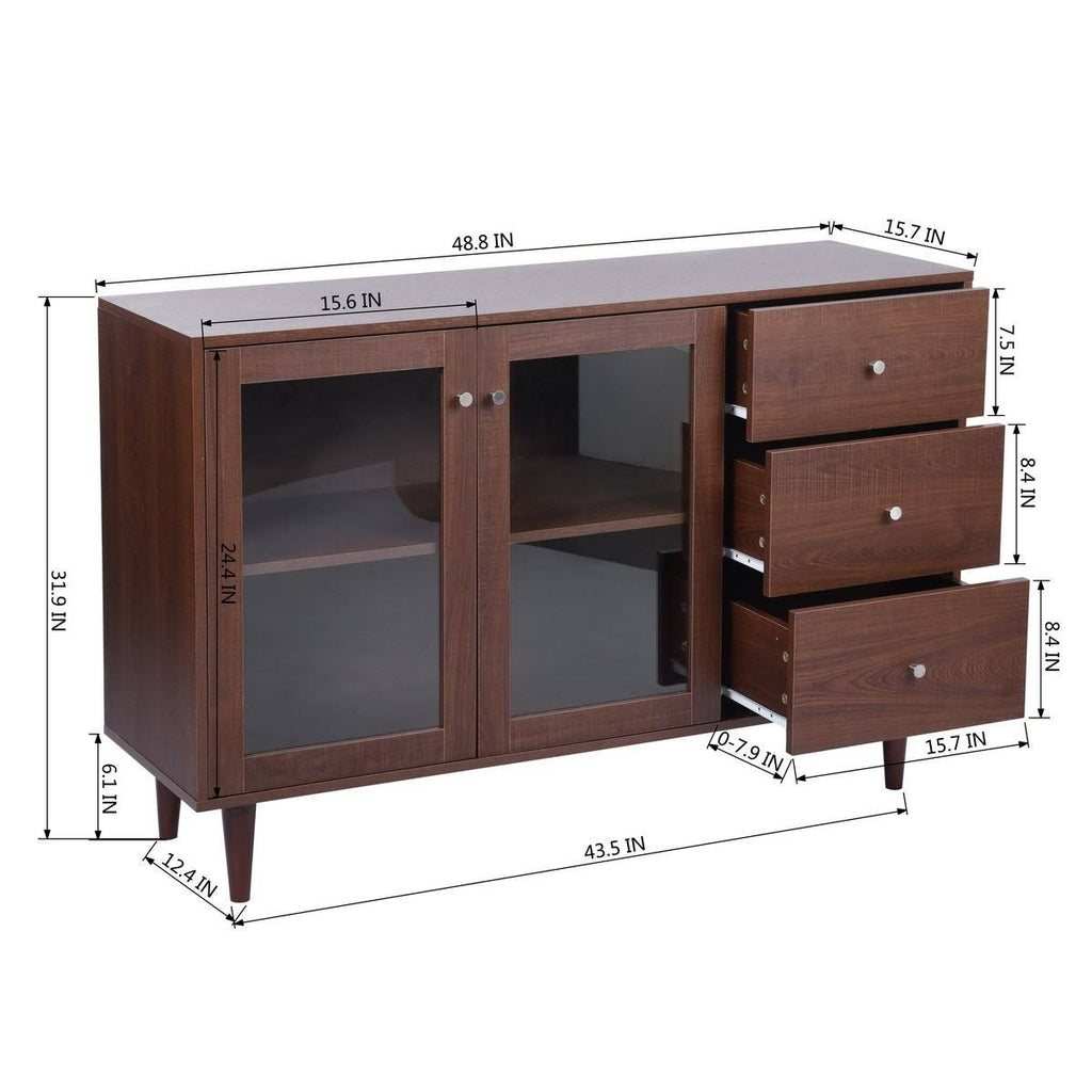 Brown Solid Accent Cabinet with Storage Q75172