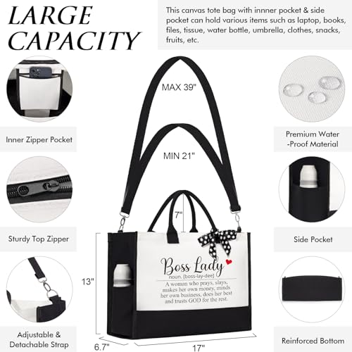 Canvas Tote Bag & Makeup Bag Gift Set D683096