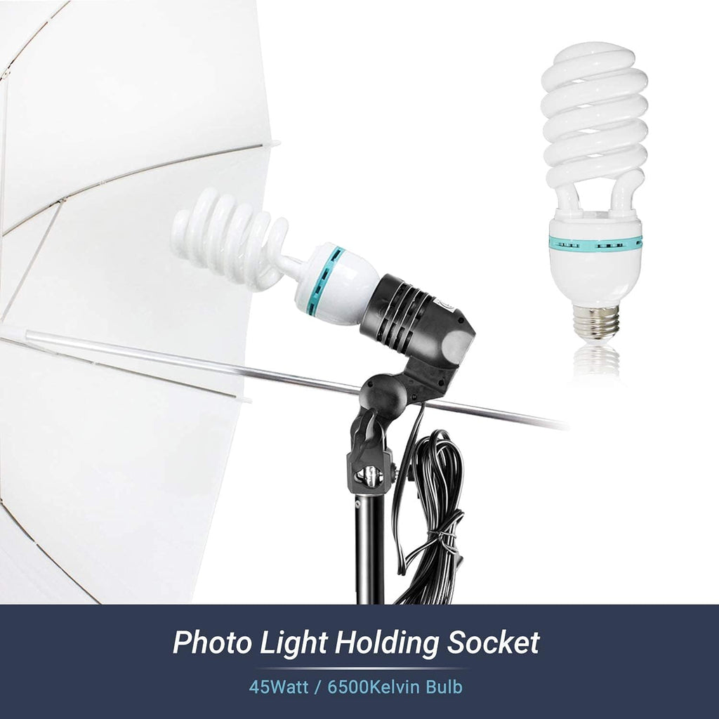 Continuous Light Lighting Kit with 33 inch Umbrella and 6500K Light Bulb Z6114