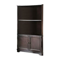 Espresso Wood Corner Bookshelf T734185