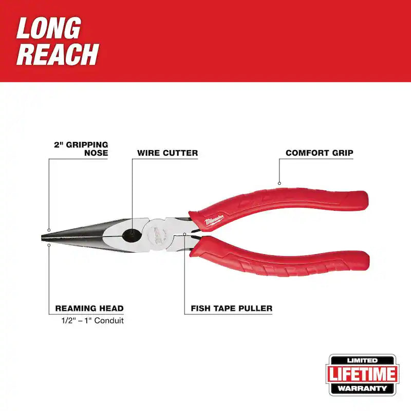 8 in. Long Needle Nose Pliers L829