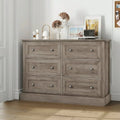 White 6 Drawer Double Dresser O41477