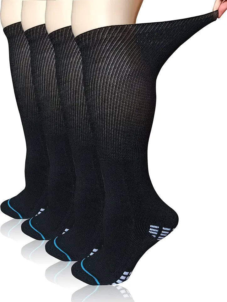 Extra Width Socks for Swollen Foot Ankle 2 Pairs K93462