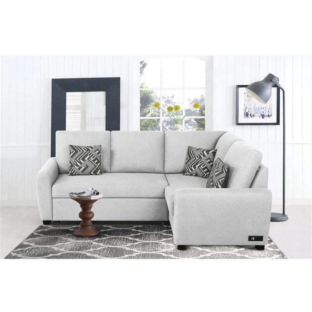 Ivory Convertible Sofa U649392