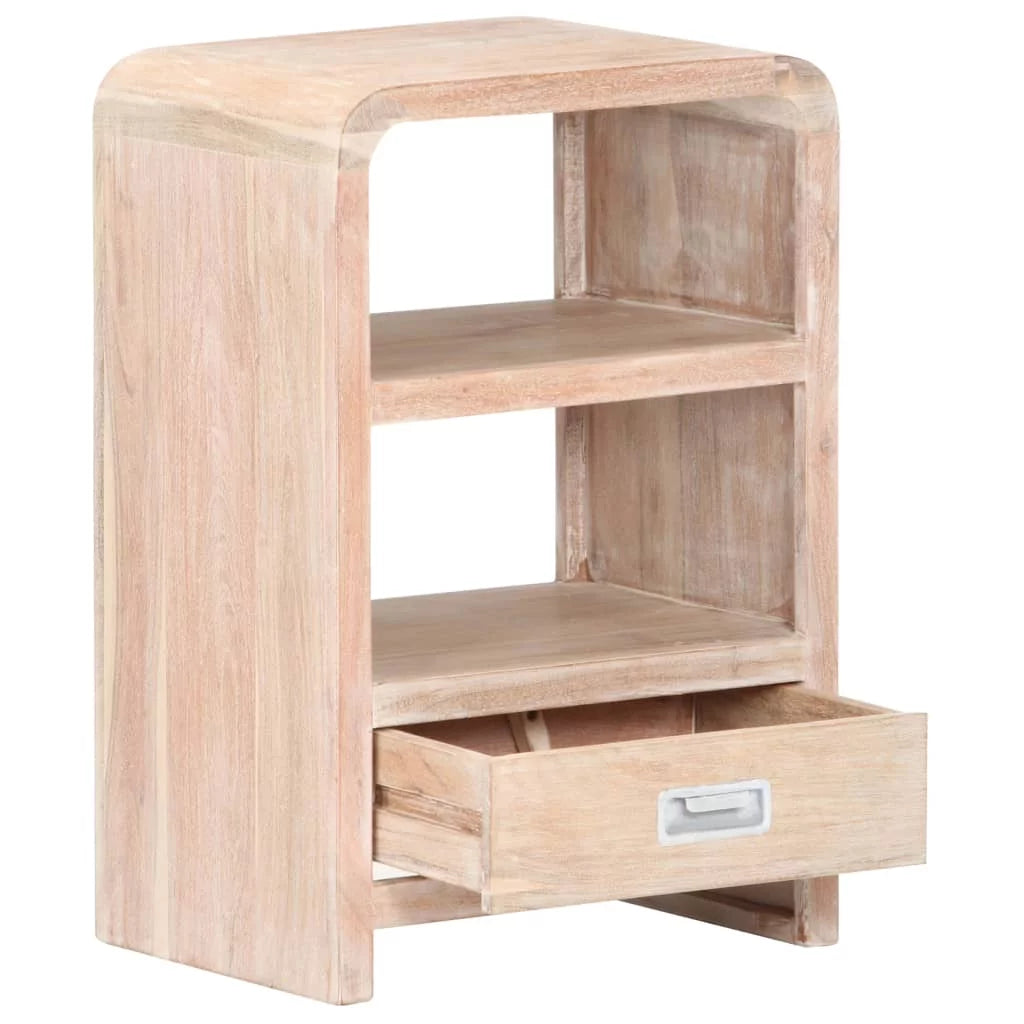Solid Acacia Wood Bedside Table S596