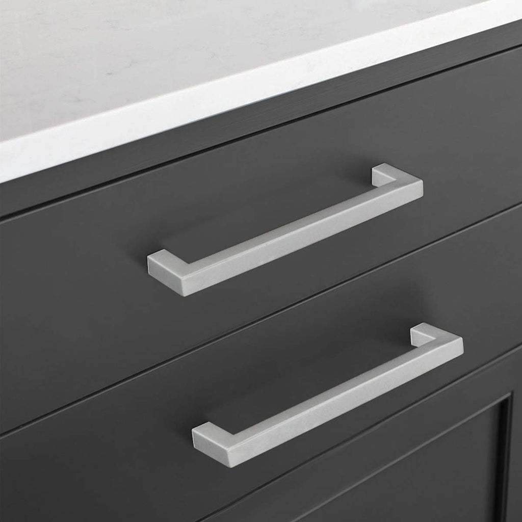25-Pack Square Bar Pulls Cabinet Handle 5 Brushed Nickel A22694
