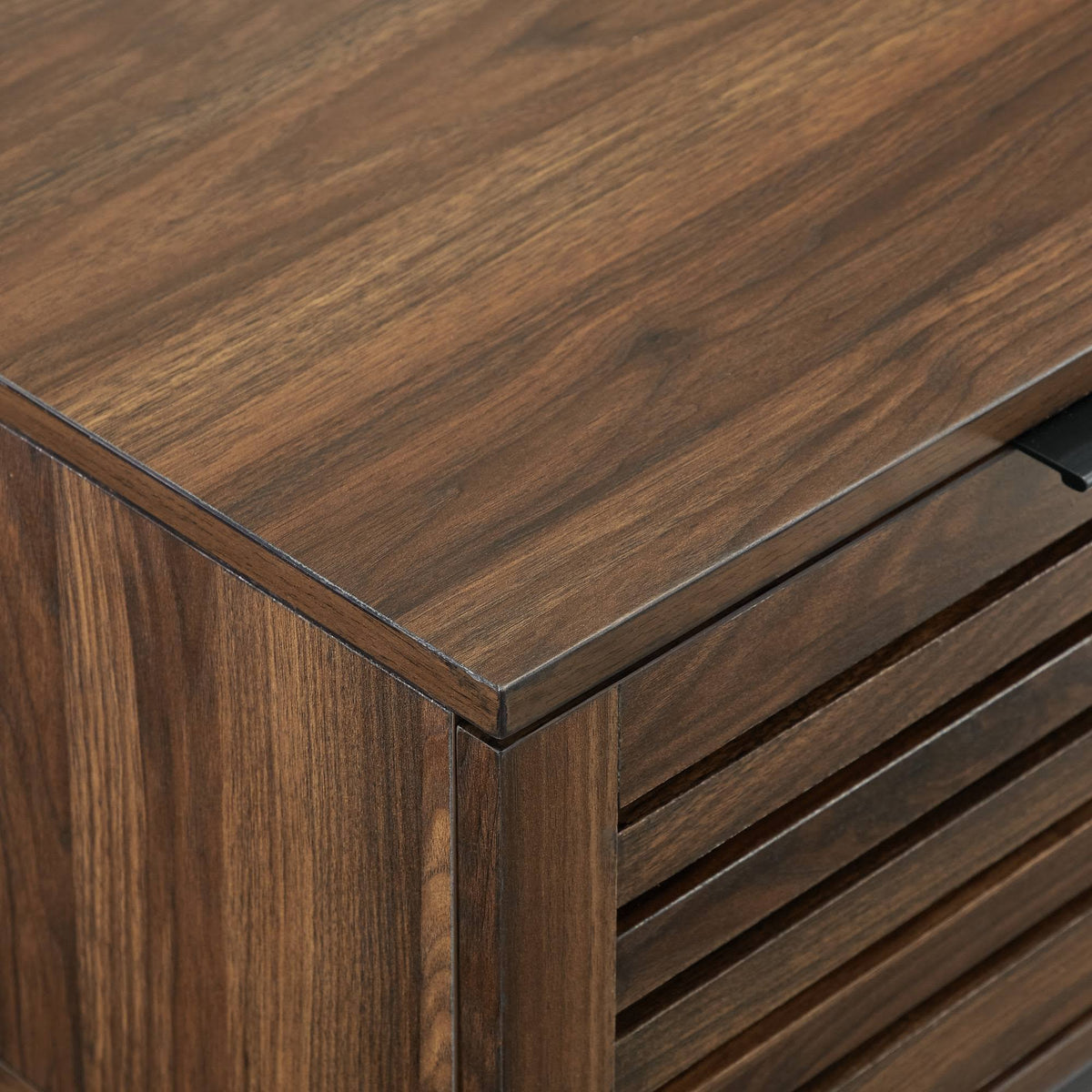 Dark Walnut Slat Side Table L211