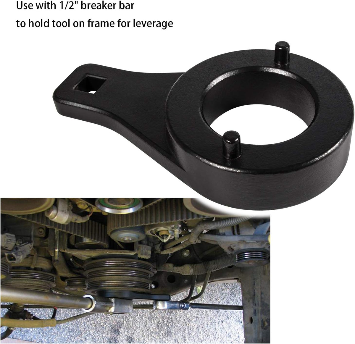 Harmonic Damper Pulley Holding Tool & Crankshaft Pulley Holder, Pack of 2 H644636