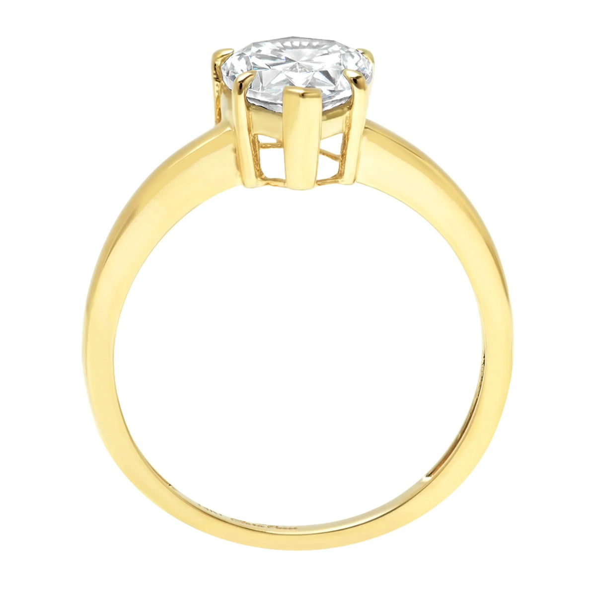 18K Yellow Gold Solitaire Engagement Ring R19188