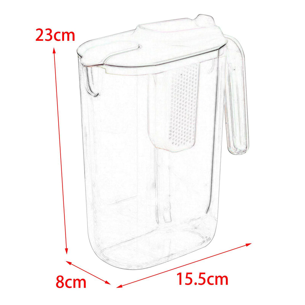 Black Ice Tea Maker Beverage Pitcher with 4 Cups L1401