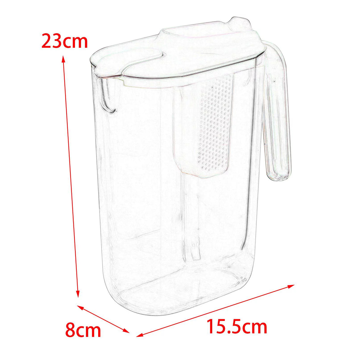 Black Ice Tea Maker Beverage Pitcher with 4 Cups L1401