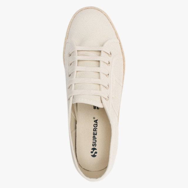 Light Sand Beige Canvas Rope Flatform Shoes G40053