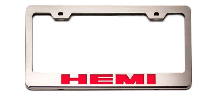 Brushed Black License Plate Frame F31118